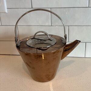 Vintage IL Mulino  New York Tea Pot Stainless Steel Infusion